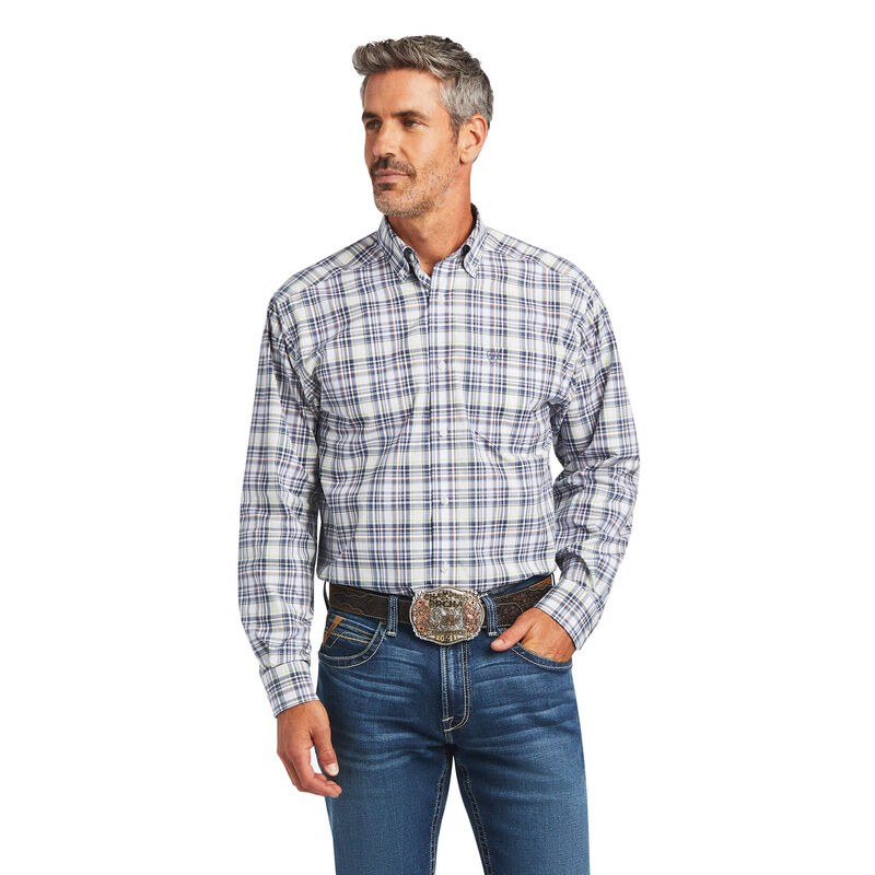 Ariat Hemden Herren - Pro Series Brady Classic Fit Blau/Weiß ( BWFUH-8206 )